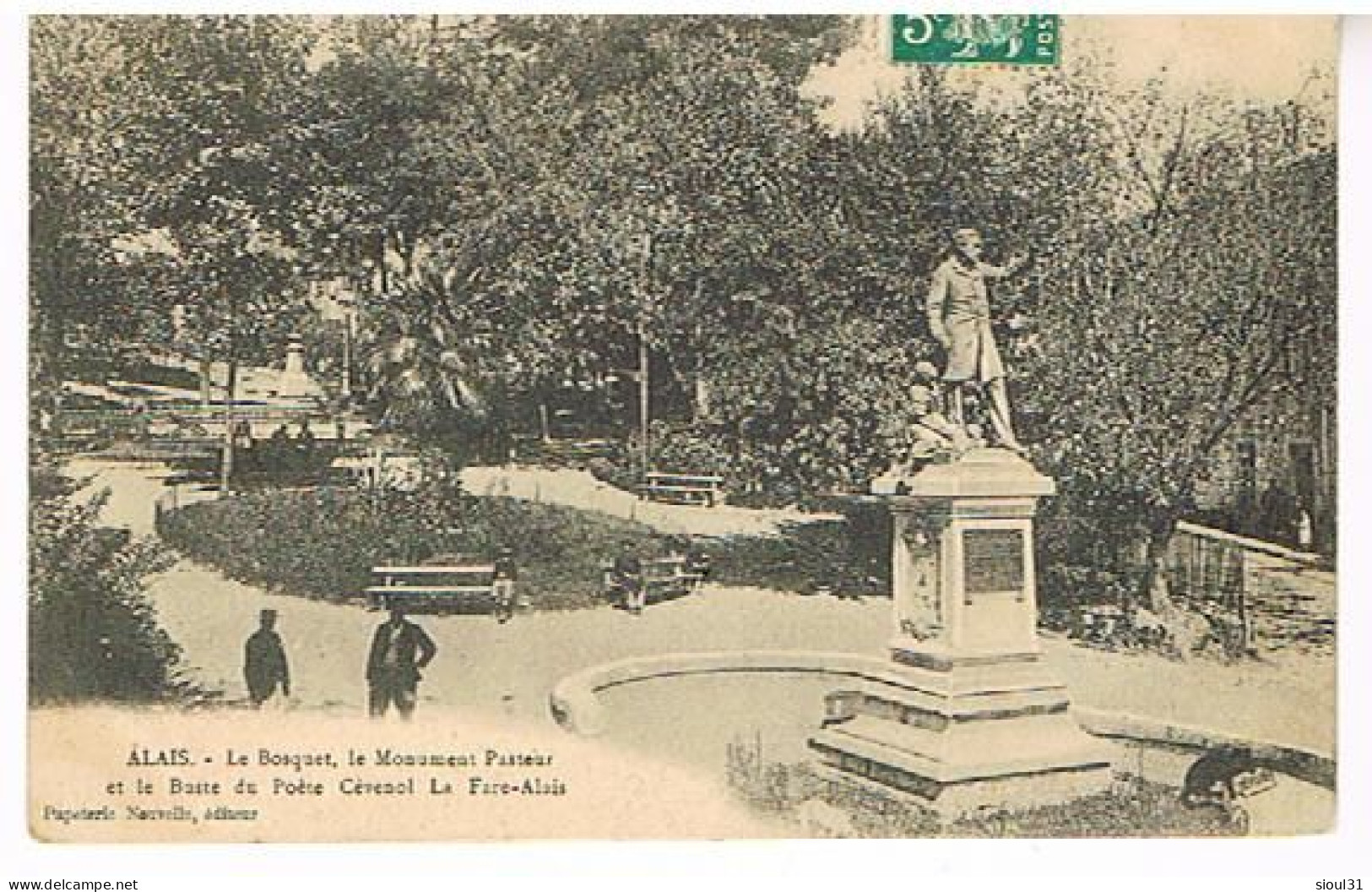 30 ALAIS ALES  LE BOSQUET LE MONUMENT PASTEUR  1910 - Alès