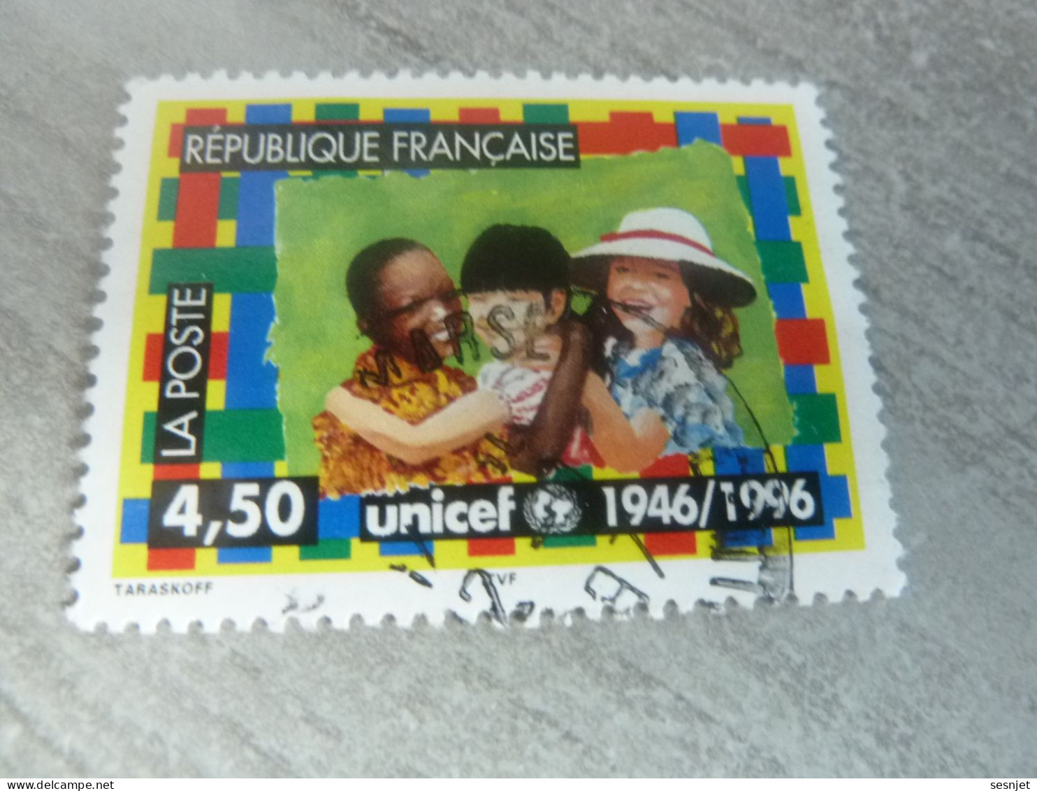 Cinquantenaire De L'Unicef - 4f.50 - Yt 3033 - Multicolore - Oblitéré - Année 1996 - - Usados