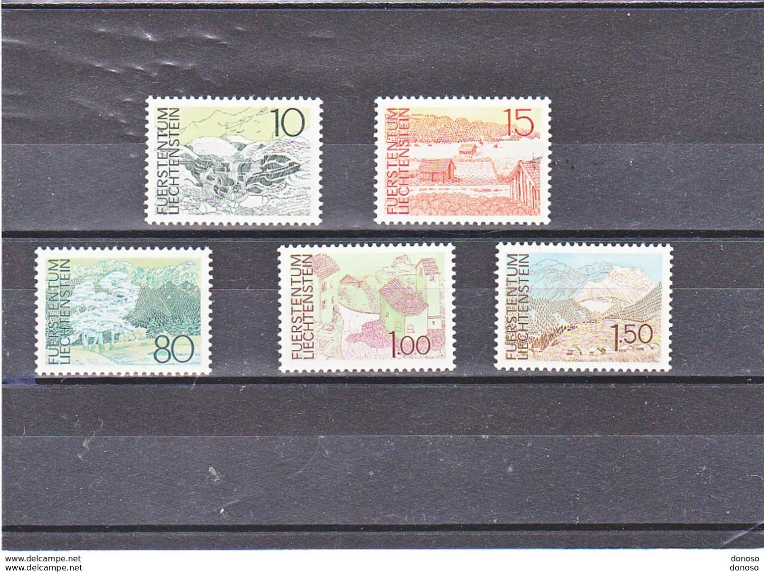 LIECHTENSTEIN 1972 PAYSAGES  Michel 573-577 Neuf** MNH - Ungebraucht