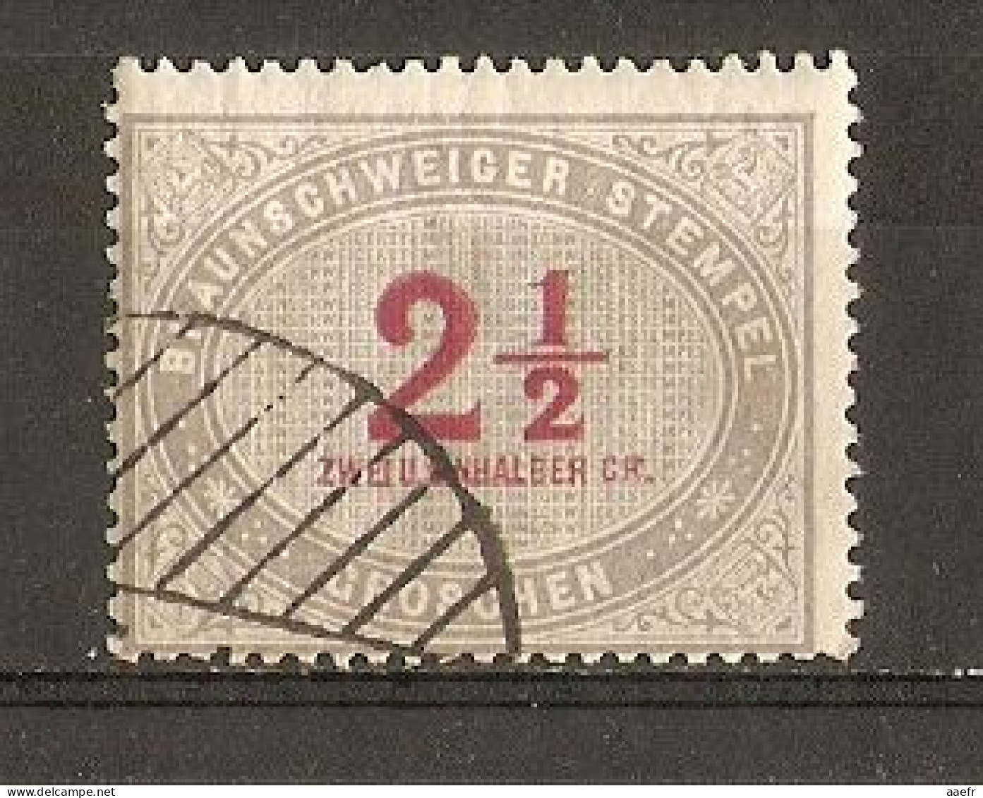 Allemagne - Brunswick - Timbre Fiscal - 2 1/2 Groschen - Braunschweiger Stempel - Brunswick