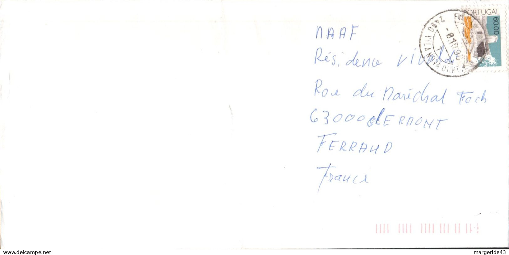 PORTUGAL SEUL SUR LETTRE POUR LA FRANCE 1990 - Brieven En Documenten