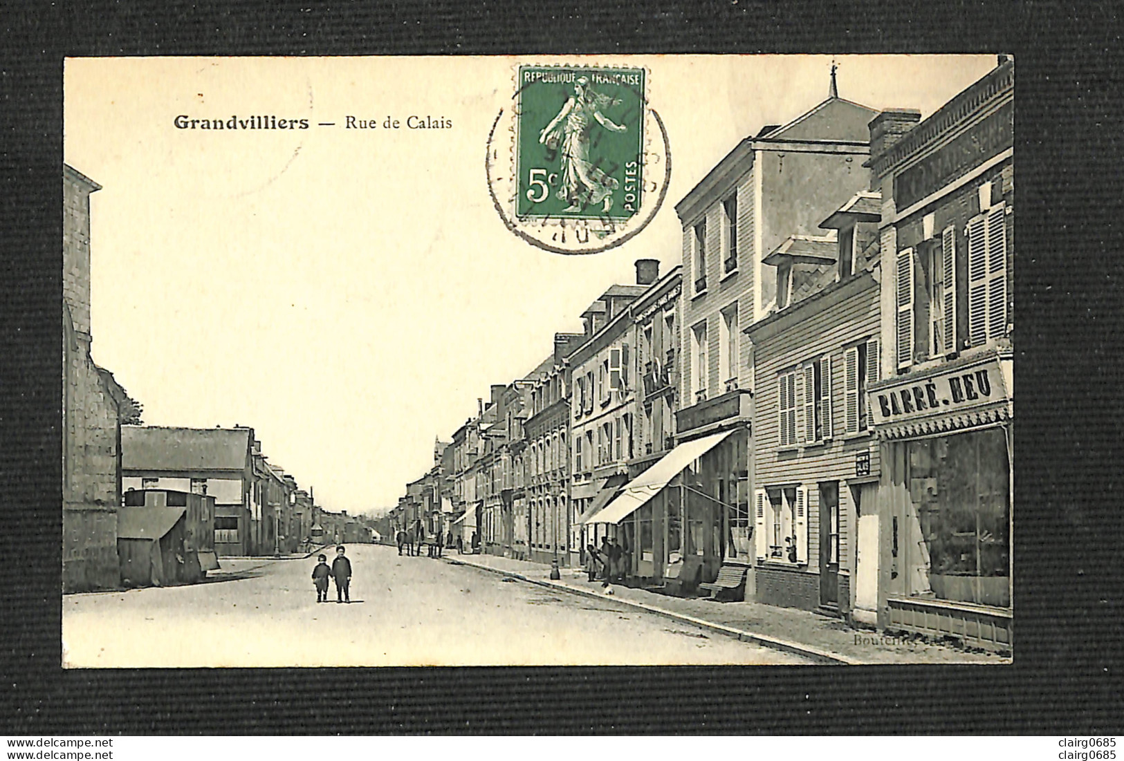 60 - GRANDVILLIERS - Rue De Calais - 1912 - RARE - Grandvilliers