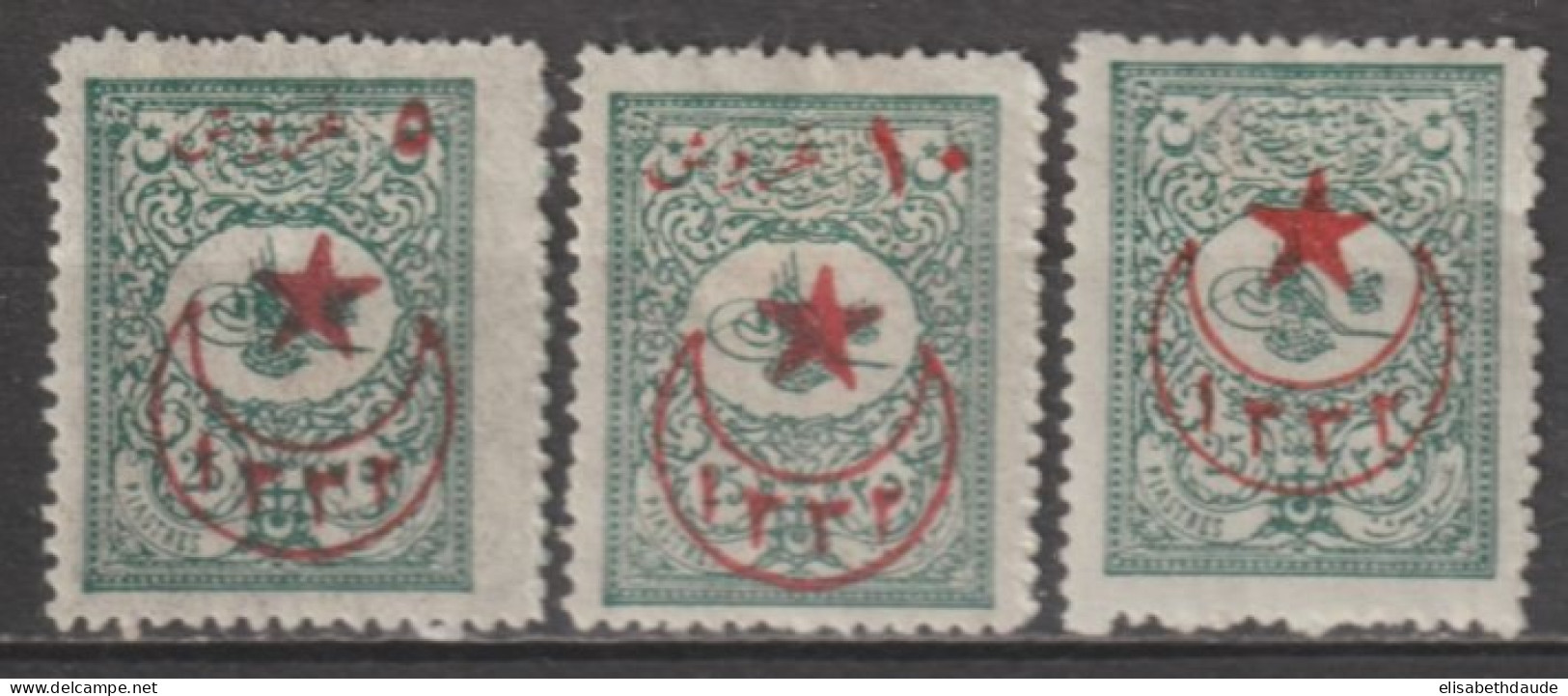1916 - TURQUIE - SERIE COMPLETE YVERT N°351/353 * MH - COTE = 180 EUR. - Unused Stamps