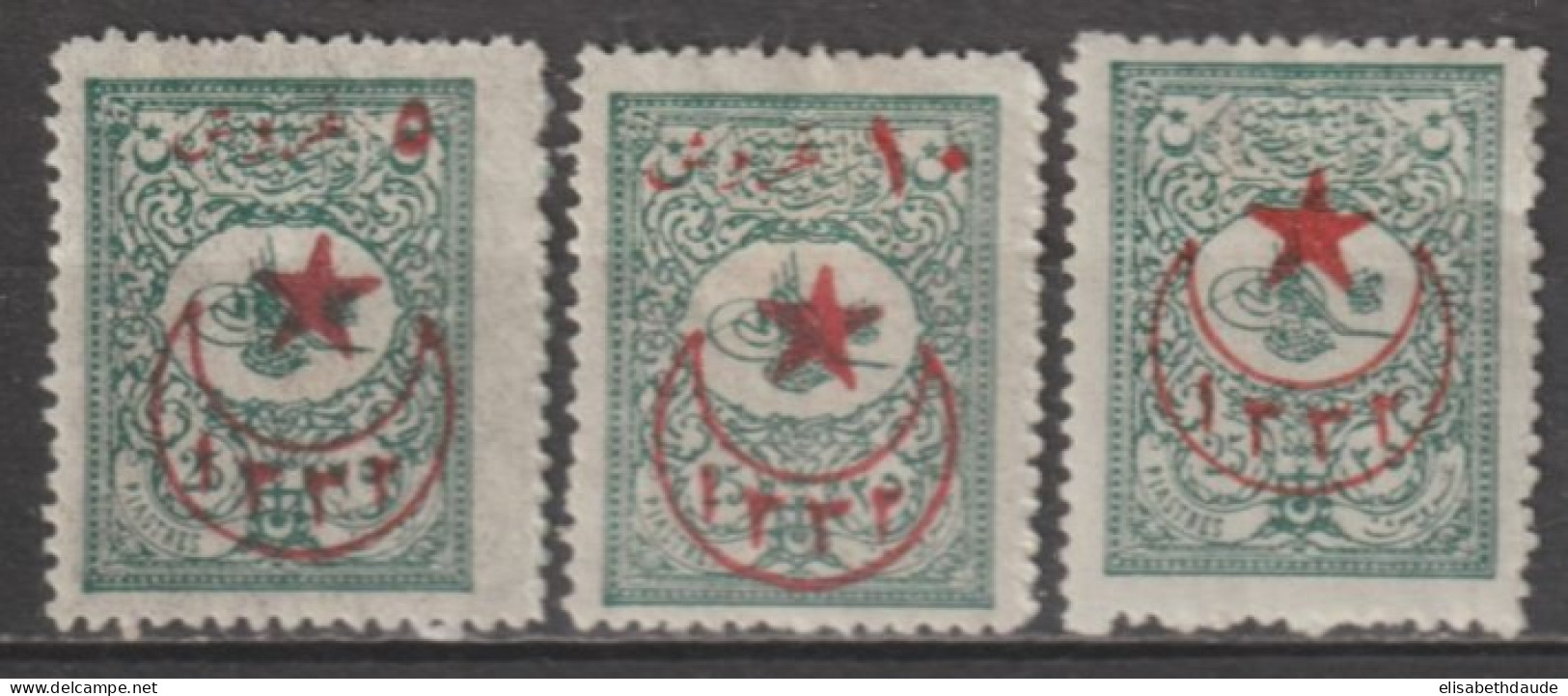 1916 - TURQUIE - SERIE COMPLETE YVERT N°351/353 * MH - COTE = 180 EUR. - Nuovi