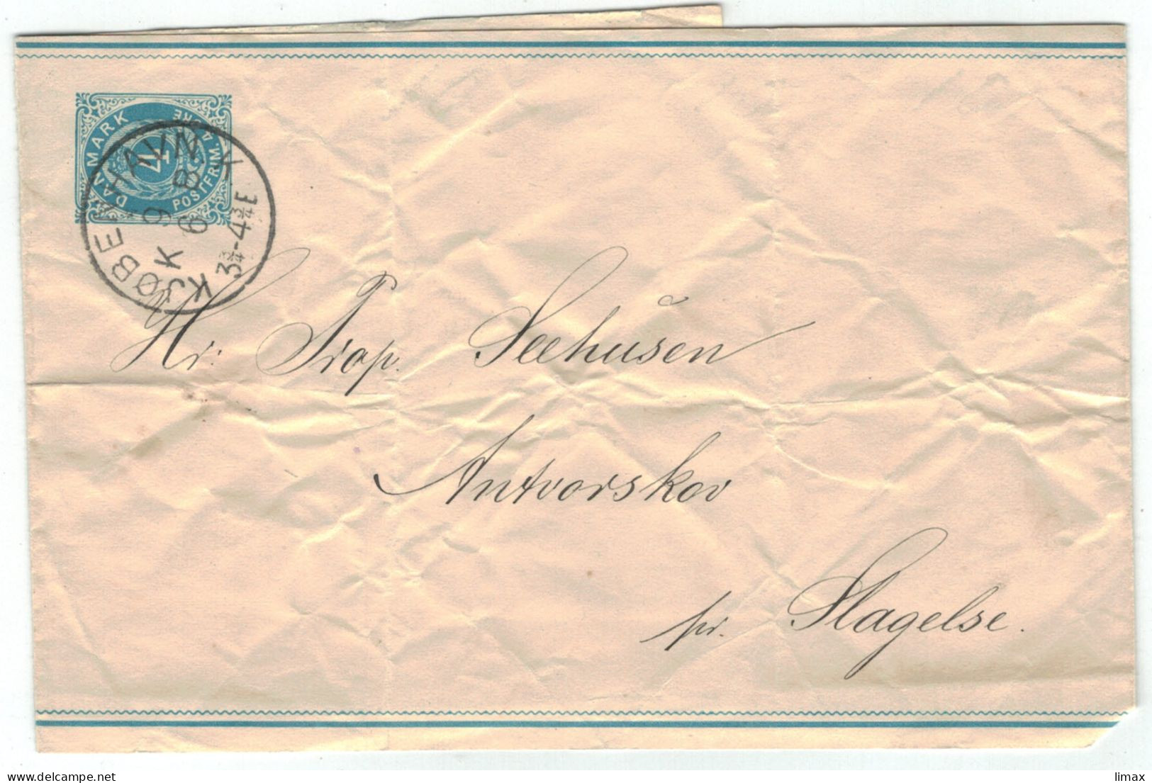 Kopenhagen > Seehusen Antvorskov Slagelse (Schlagelsee) - Zeitungsschleife - Postal Stationery