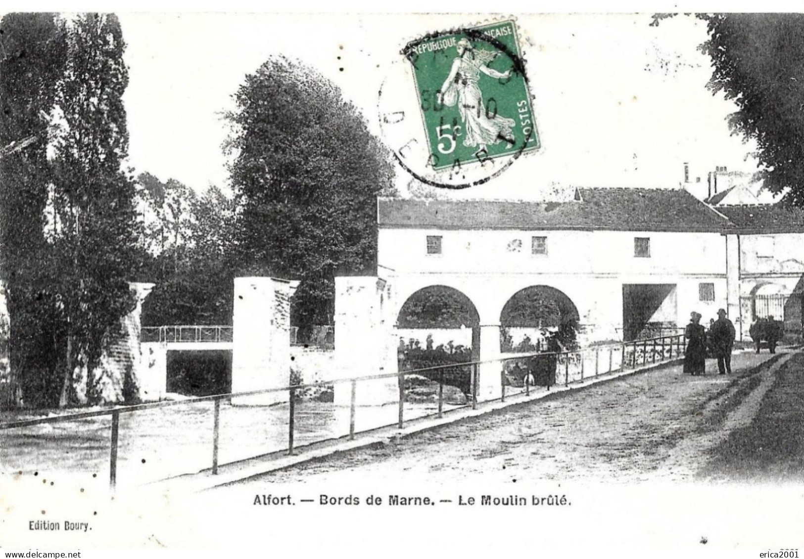 Maisons Alfort. Le Moulin Brulé Sur Les Bords De Marne. - Maisons Alfort