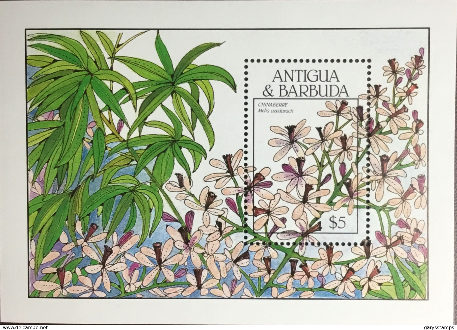 Antigua 1988 Flowering Trees Minisheet MNH - Arbres