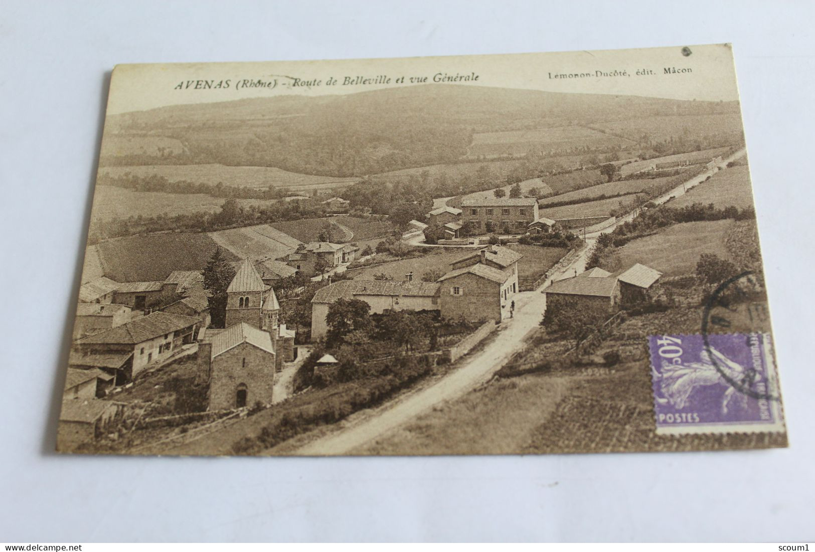 Avenas - Route De Belleville Et Vue Générale - Sonstige & Ohne Zuordnung