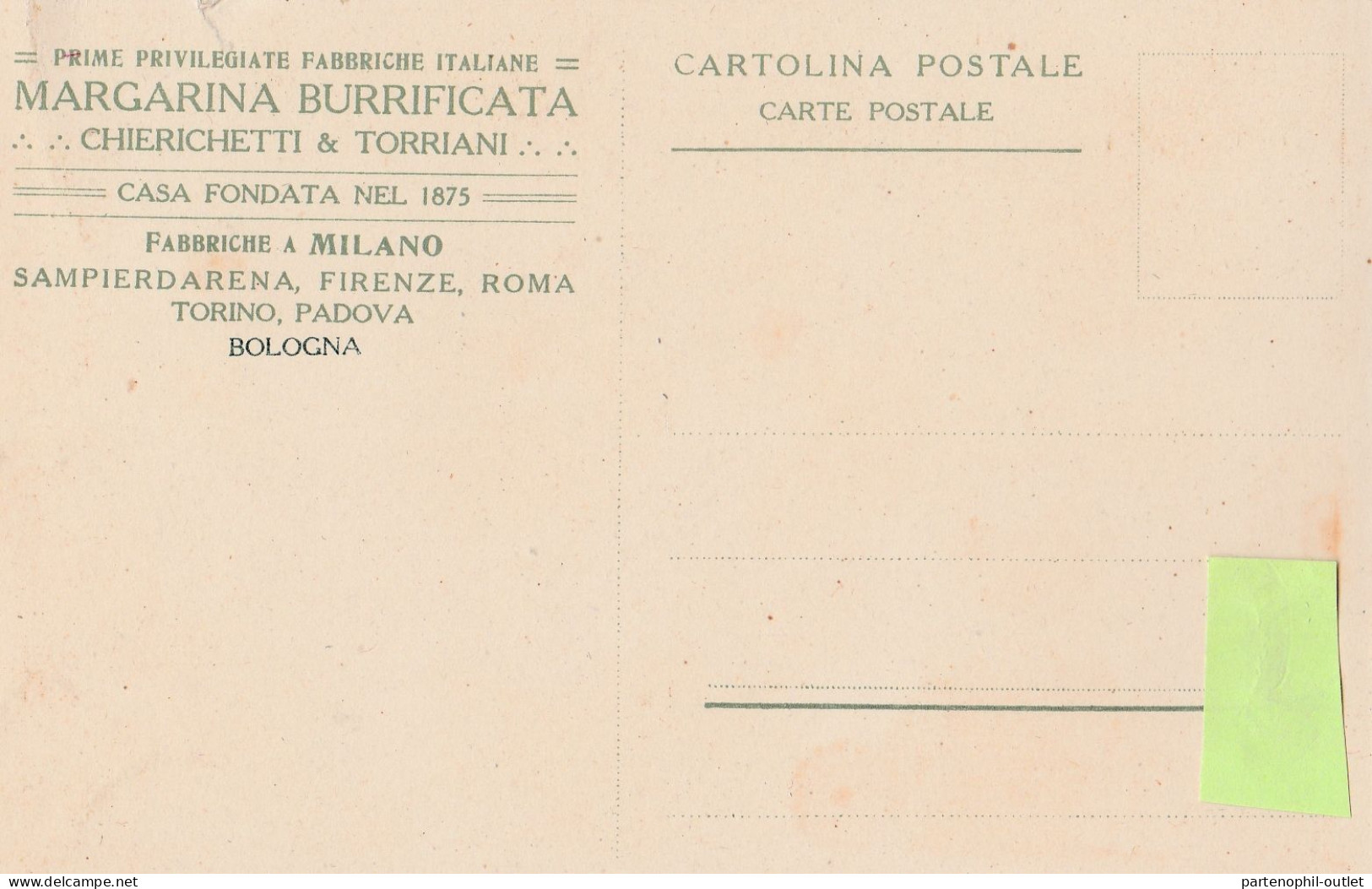Cartolina - Postcard / Non Viaggiata /  Margarina Burrificata " Chierichetti & Torriani " - Publicité