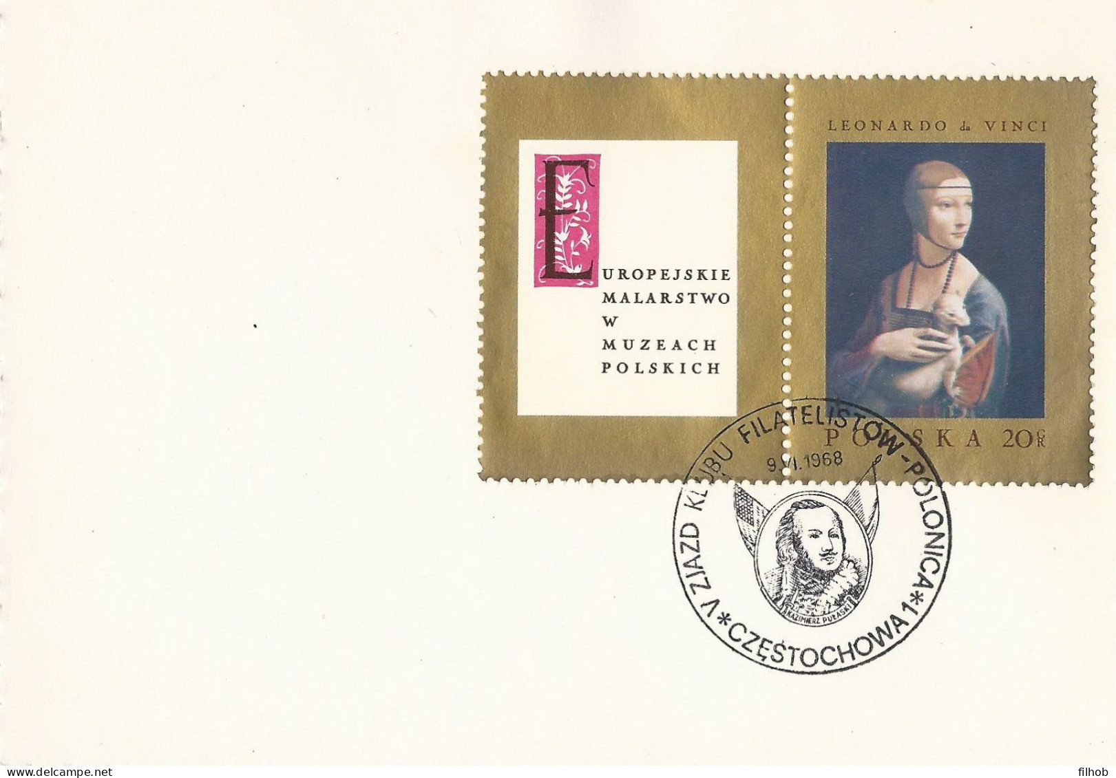 Poland Postmark D68.06.09 CZESTOCHOWA.02: Club Polonica K. Pulaski - Interi Postali