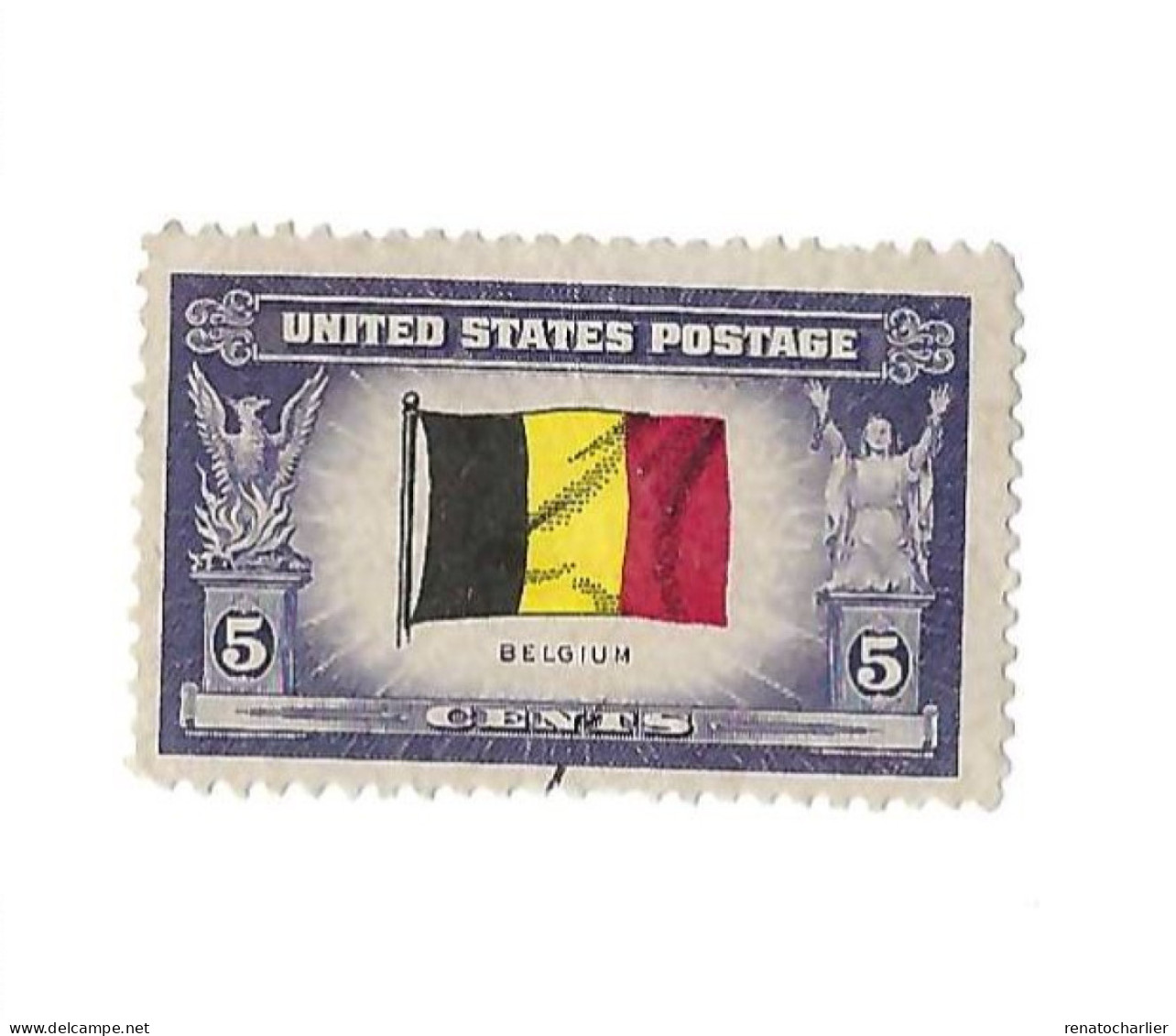 Drapeau De La Belgique. - Usados