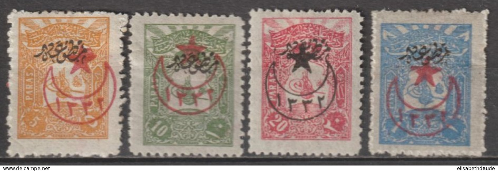 1916 - TURQUIE - SERIE COMPLETE YVERT N°381/384 * MH - COTE = 132 EUR. - Nuevos