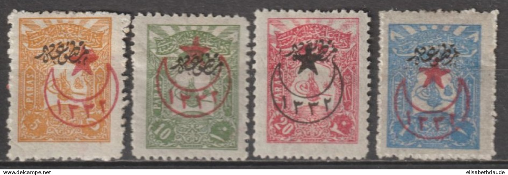 1916 - TURQUIE - SERIE COMPLETE YVERT N°381/384 * MH - COTE = 132 EUR. - Unused Stamps