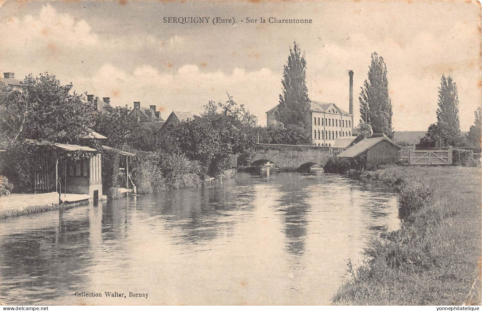 27 - EURE - Canton de BERNAY - LOT DE 18 CPA de SERQUIGNY dont la gare - LOT 27-12G