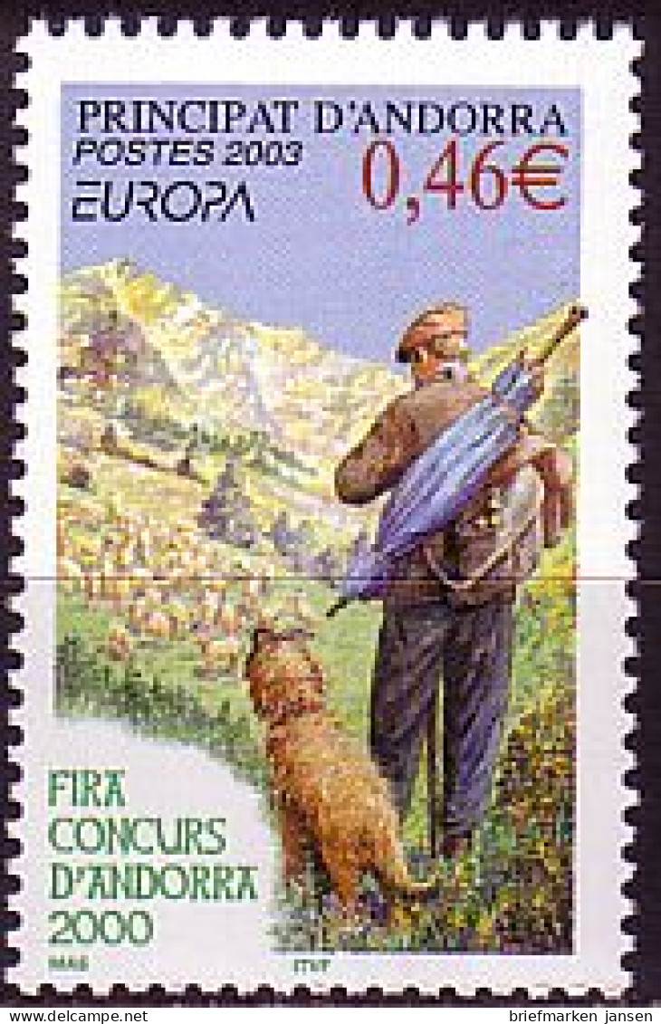 Andorra Frz. Mi.Nr. 601 Europa 03, Werbeplakat Landwirtschaftsfest (0,46) - Autres & Non Classés