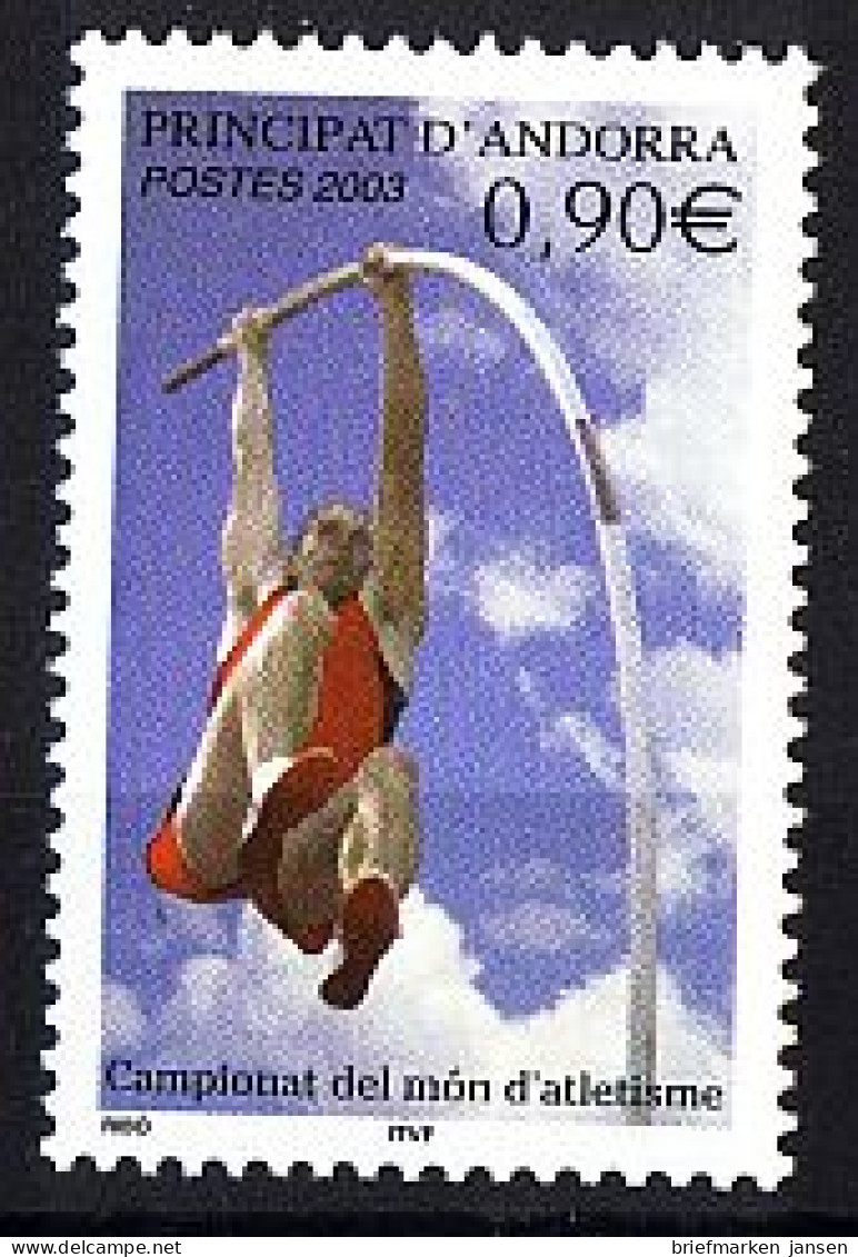 Andorra Frz. Mi.Nr. 604 Leichtathletik WM, Stabhochsprung (0,90) - Andere & Zonder Classificatie