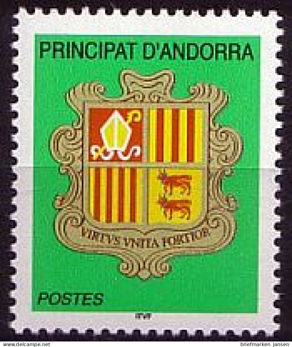 Andorra Franz Mi.Nr. 609 Wappen Von Andorra - Autres & Non Classés