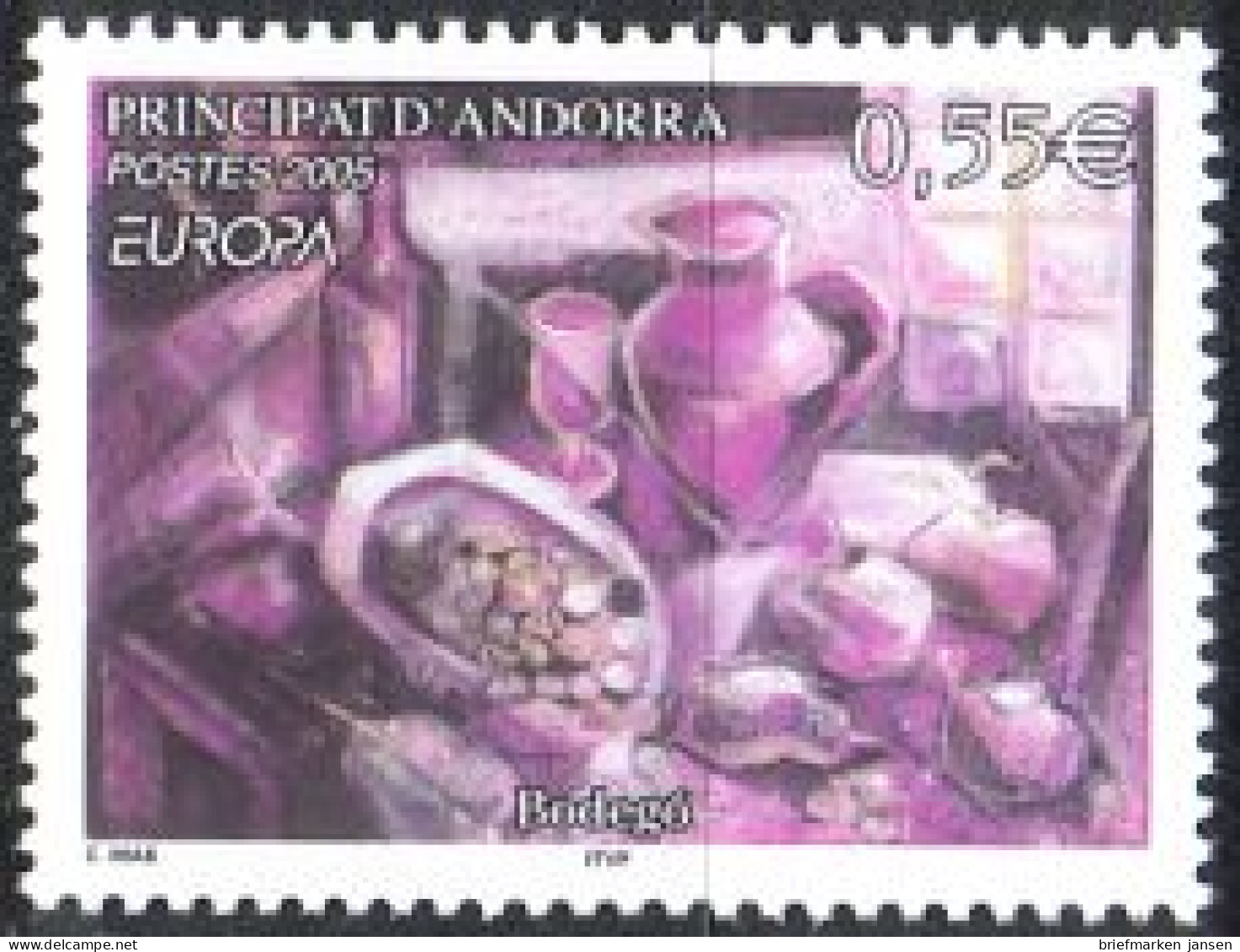Andorra Franz Mi.Nr. 629 Europa 2005, Gastronomie, Stilleben In Küche (0,55) - Autres & Non Classés