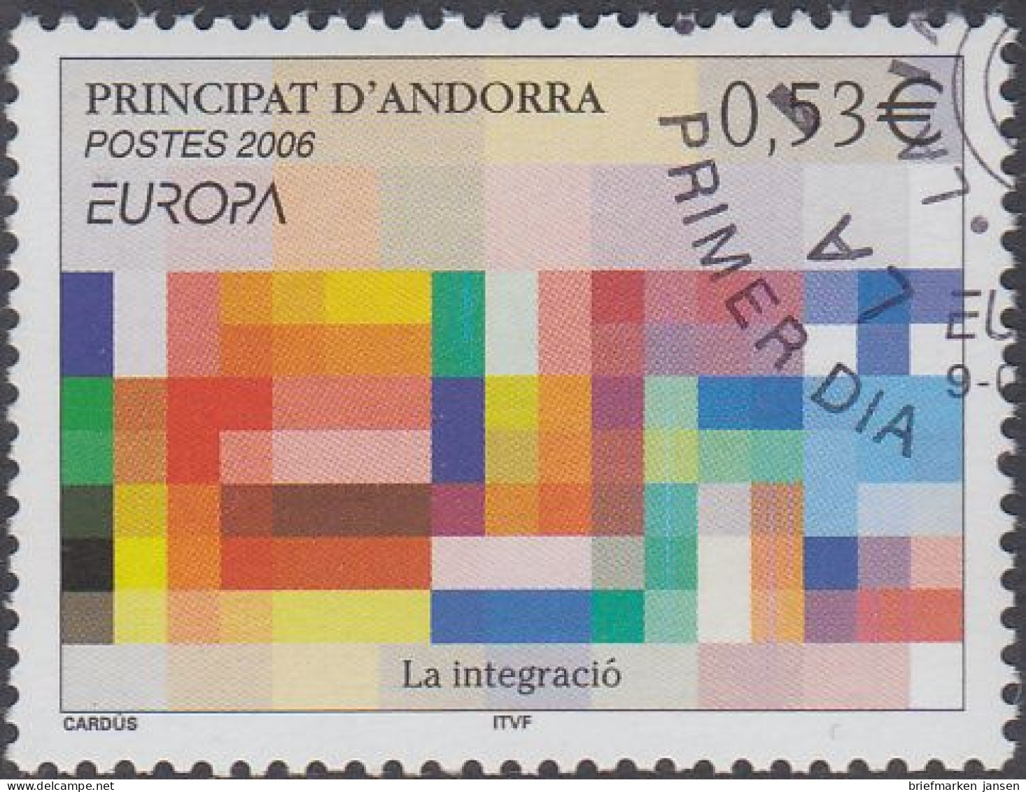 Andorra Franz Mi.Nr. 648 Europa 06, Flaggen Als Mosaik (0,53) - Other & Unclassified