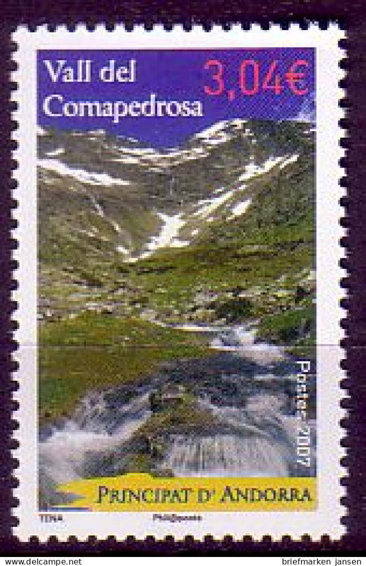 Andorra Franz Mi.Nr. 666 Naturschutzgebiet Comapedrosa-Tal (3,04) - Otros & Sin Clasificación