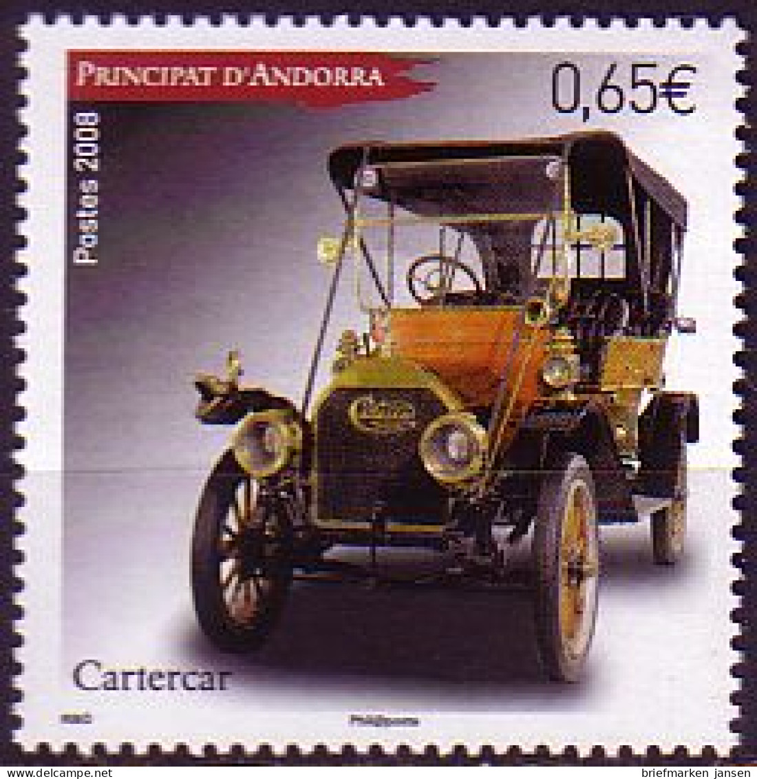 Andorra Franz Mi.Nr. 675 Automobile, Cartercar Um 1910 (0,65) - Sonstige & Ohne Zuordnung