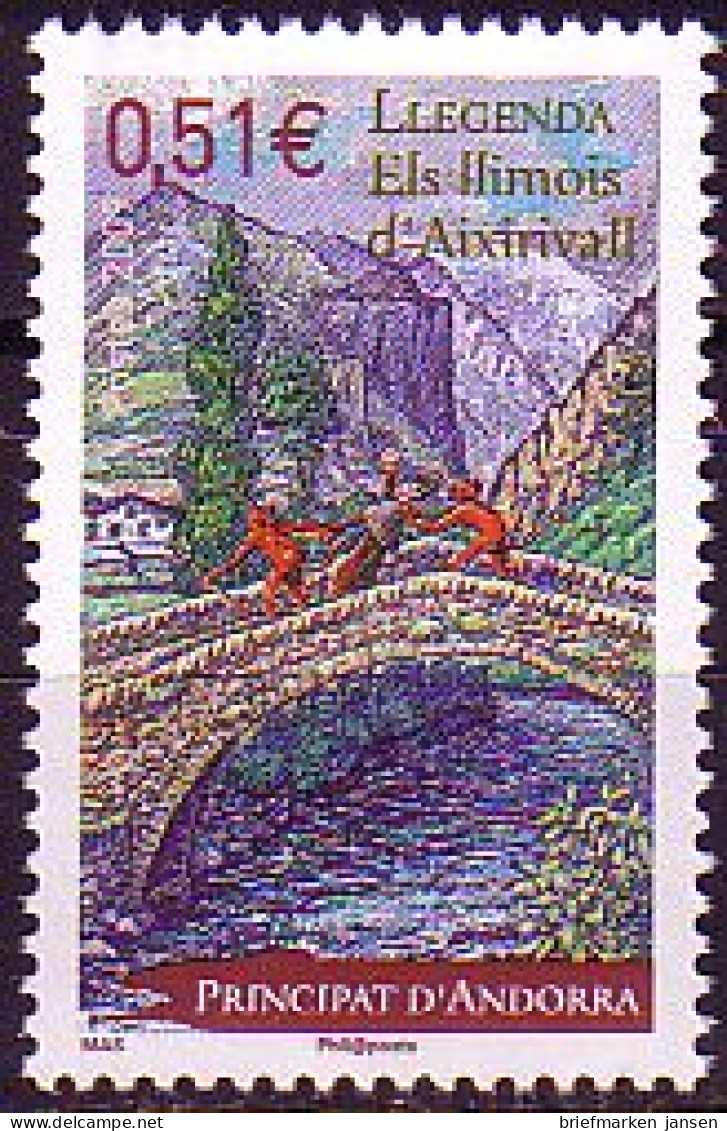 Andorra Franz Mi.Nr. 690 Sagen Und Legenden, Die Teufel Von Aixirivall (0,51) - Sonstige & Ohne Zuordnung