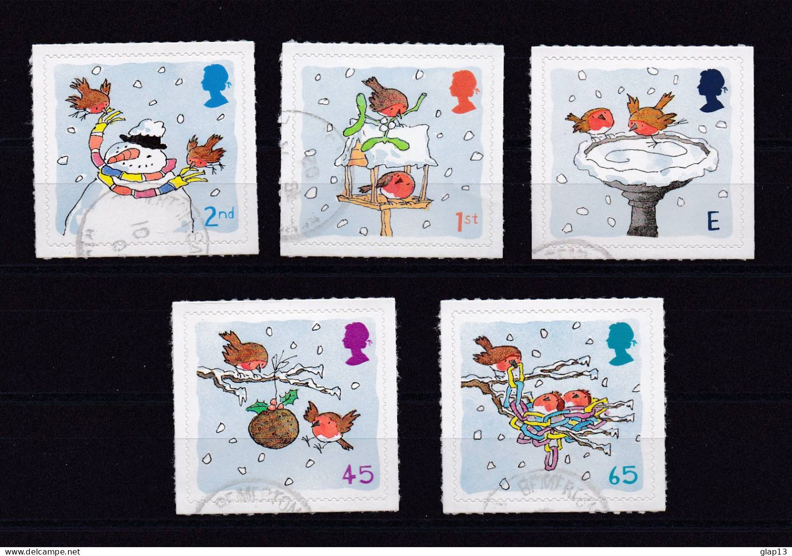 GRANDE-BRETAGNE 2001 TIMBRE N°2284/88 OBLITERE NOEL - Used Stamps