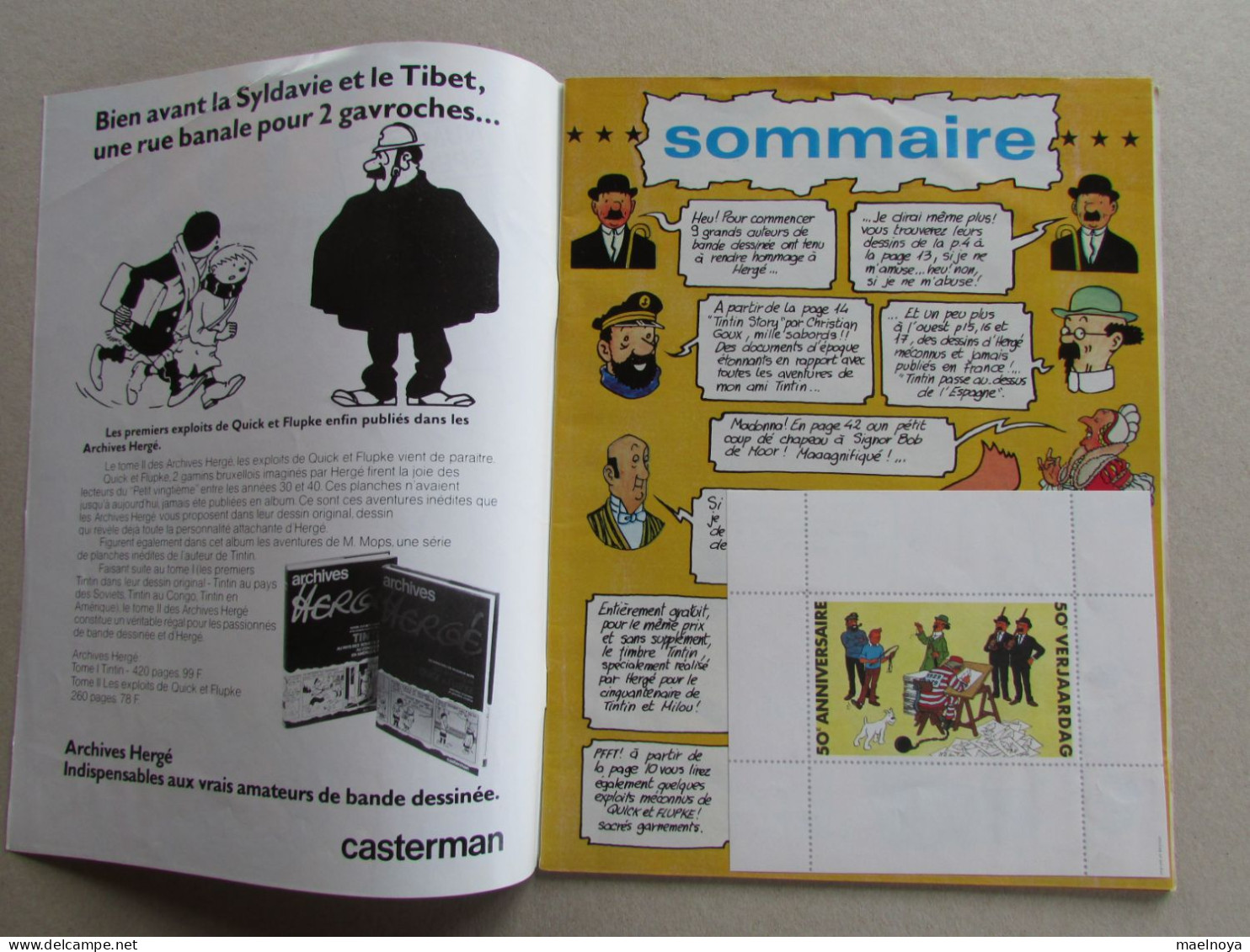 JOURNAL TINTIN N° 2bis Ou171 SPECIAL 50e ANNIVERSAIRE AVEC LE TIMBRE DU CINQUANTENAIRE - Tintin