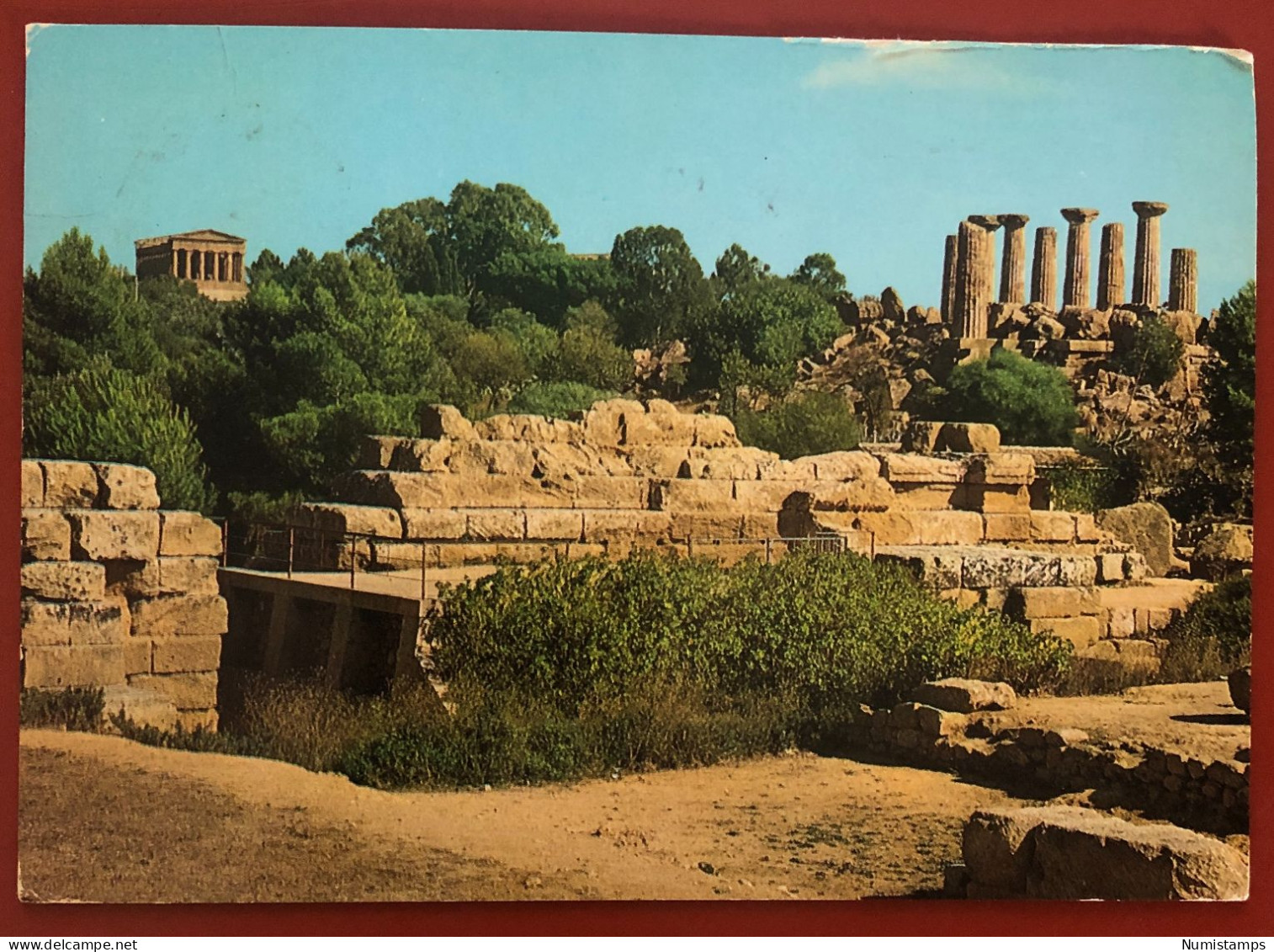 AGRIGENTO - Rovine Del Tempio Di Giove Olimpico Con I Templi Di Ercole E Della Concordia - 1981 (c651) - Agrigento