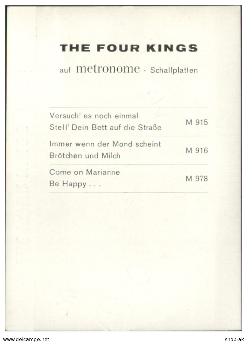 Y28799/ The Four Kings Beat- Popgruppe Autogramme  Autogrammkarte 60er - Autographs