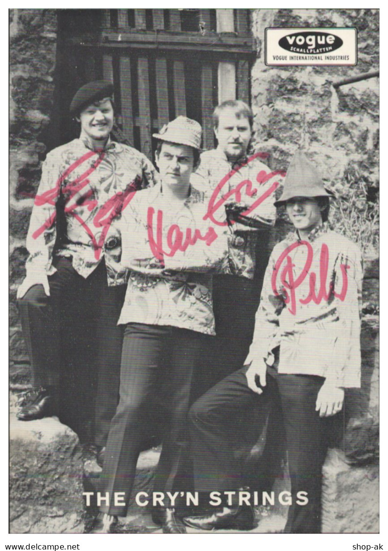 Y28782/ The Cry`n Strings Beat- Popgruppe Autogramme Autogrammkarte 60er - Autographs