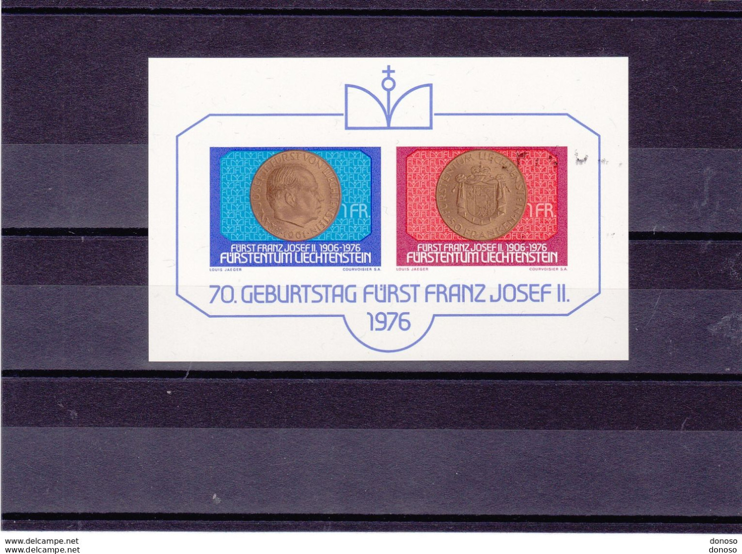 LIECHTENSTEIN 1976 François-Joseph II Yvert BF 13, Michel Bl 10 NEUF** MNH Cote 3,50 Euros - Unused Stamps