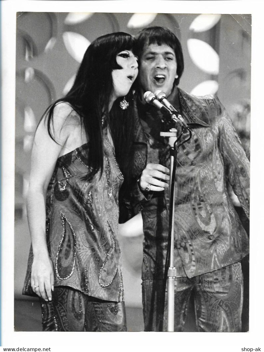 C6030/ Sonny And Cher Original Pressefoto Foto 24 X 18 Cm 1967 - Otros & Sin Clasificación