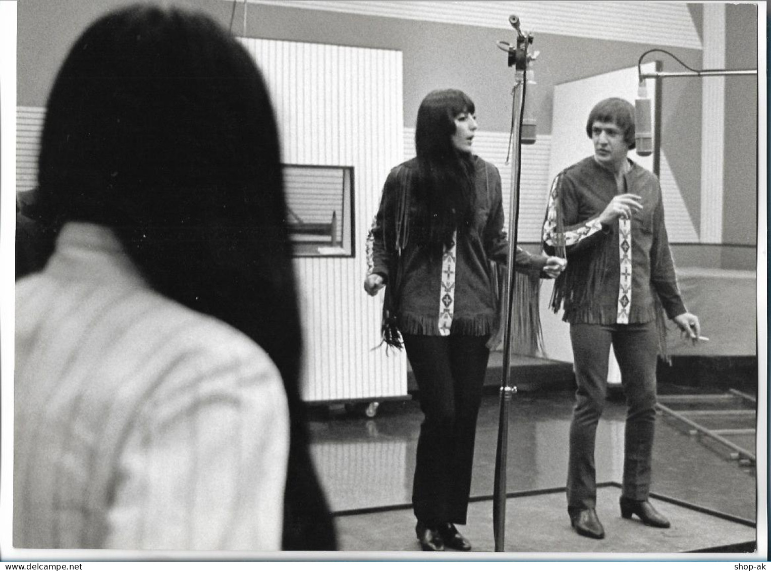 C6022/ Sonny And Cher Im Studio Original Pressefoto Foto 29 X 21 Cm Ca.1968 - Otros & Sin Clasificación