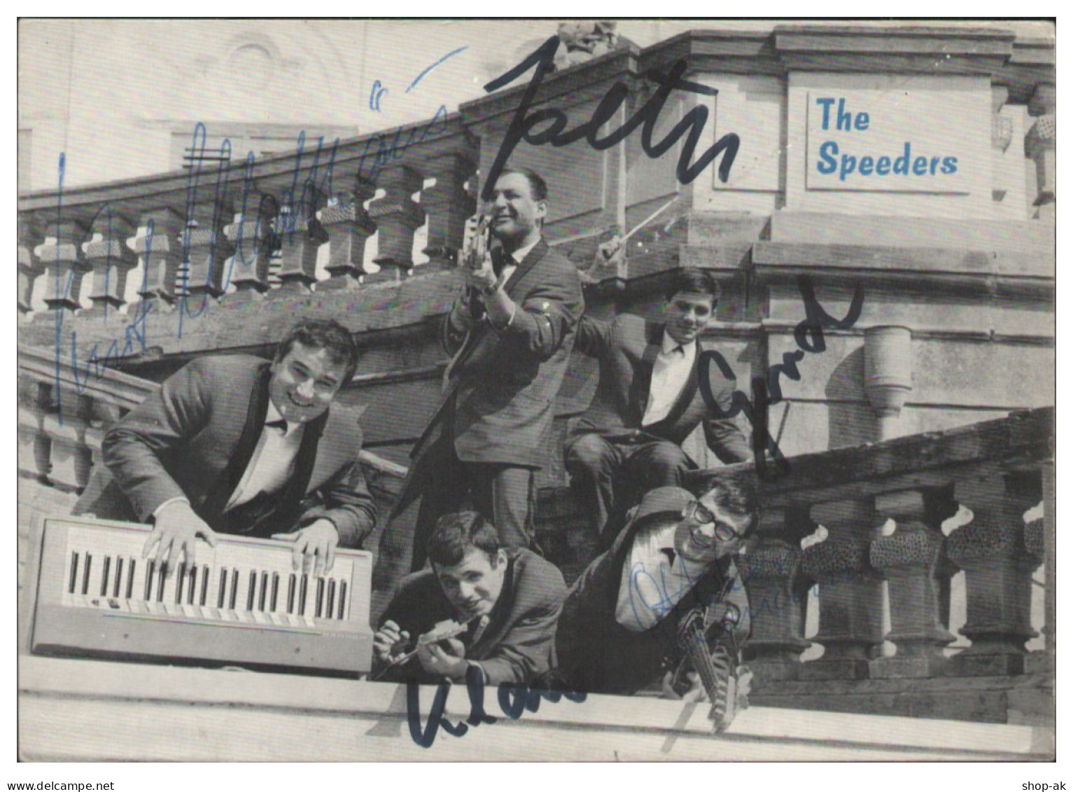 Y28678/ The Speeders  Beat- Popgruppe Autogramm Autogrammkarte 60er Jahre - Handtekening