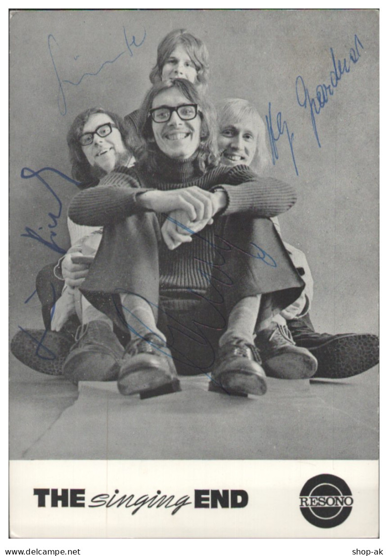 Y28675/ The Singing End  Beat- Popgruppe Autogramm Autogrammkarte 60er Jahre - Autografi