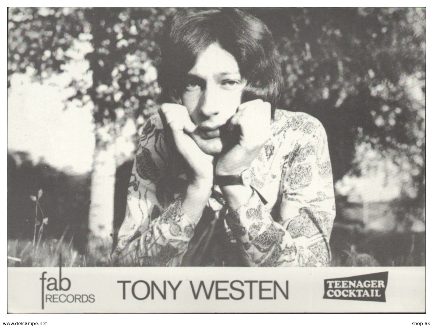 Y28653/ Sänger Tony Westen Autogrammkarte Fab-Records 60/70er Jahre - Cantanti E Musicisti