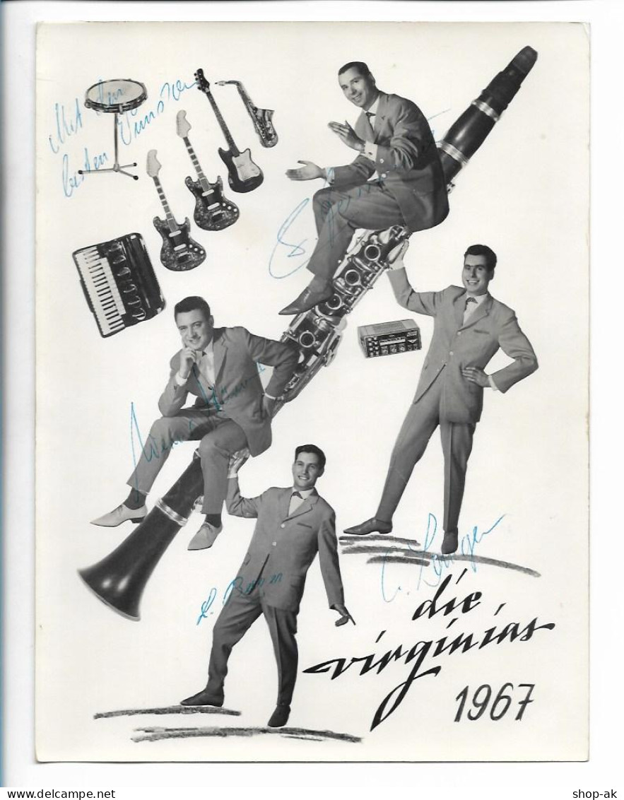 C5997/ Die Virginias Musikkapelle Autogramme  Pressefoto Foto 24 X 18 Cm 1967 - Handtekening