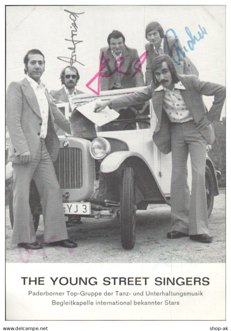 Y28651/ The Young Street Singers Aus Paderbon Musikgruppe Autogramm 60er Jahre - Sänger Und Musikanten