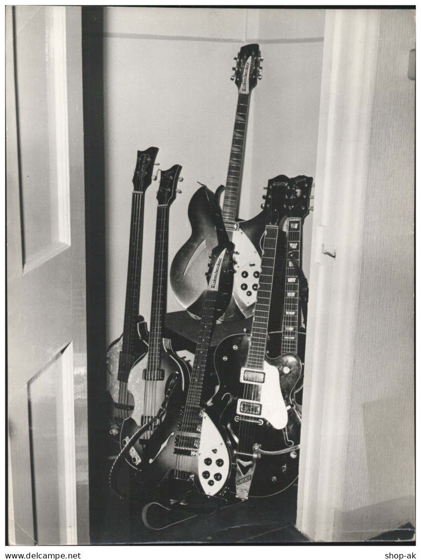 C5979/ Gitarren-Geschäft London  Original Pressefoto Foto 24 X 19 Cm Ca.1968 - Otros & Sin Clasificación