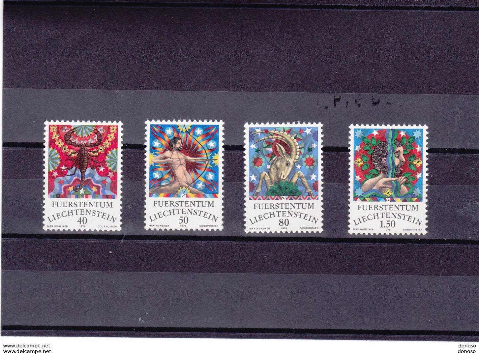 LIECHTENSTEIN 1978 ZODIAQUES III Yvert 654-657, Michel 713-716 NEUF** MNH Cote 5 Euros - Unused Stamps