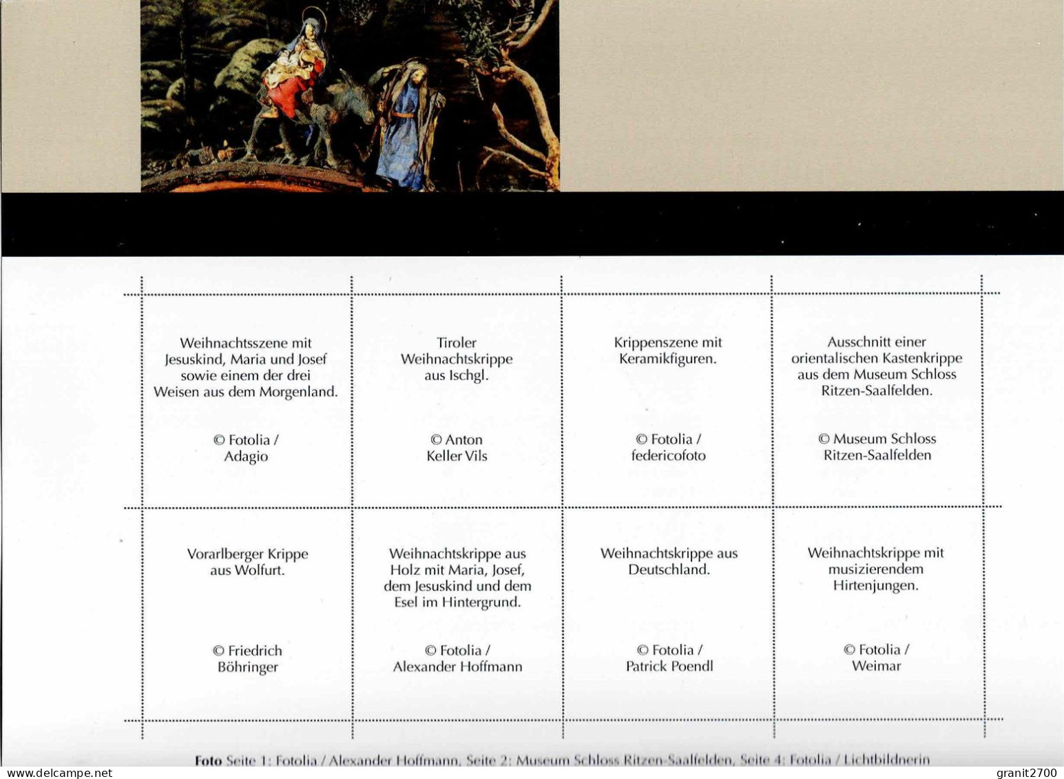 PM  Bogen Weihnachtskrippen  - Marken Edition 8    Lt. Scan Postfrisch - Personalisierte Briefmarken
