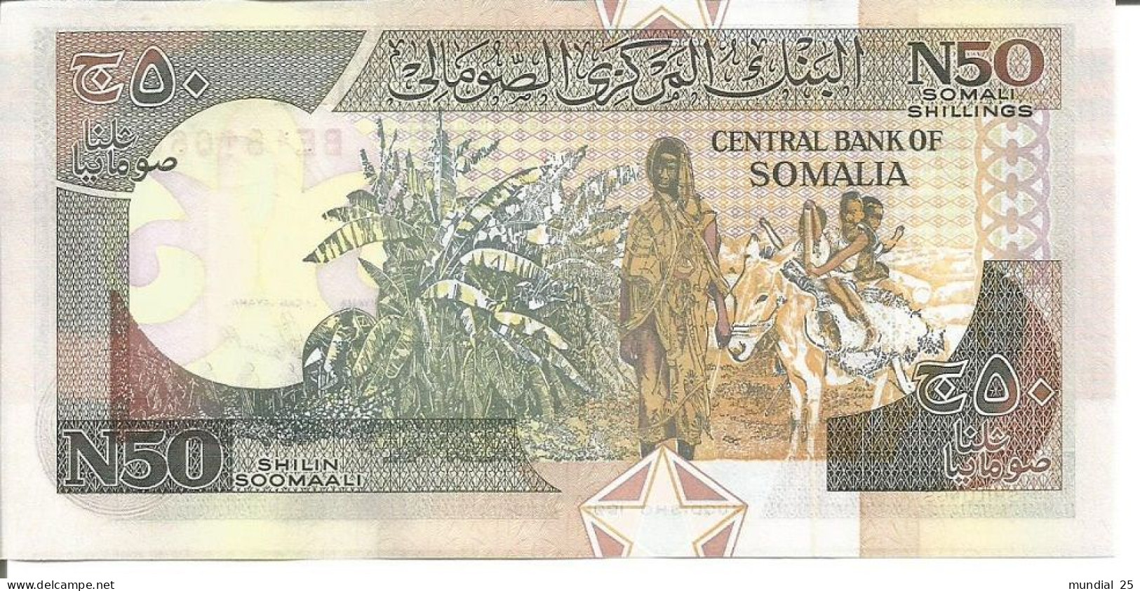 SOMALIA 50 SHILLINGS 1991 - Somalië