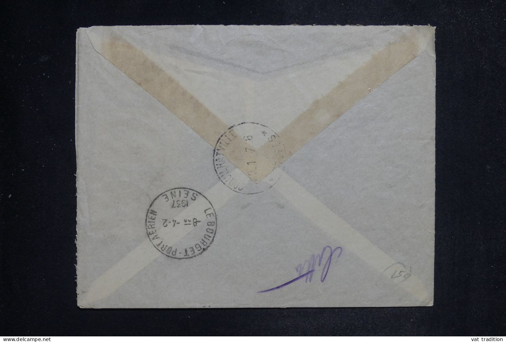 CONGO BELGE - Enveloppe En Recommandé De Kindu Pour Paris En 1937 Par Avion - L 151957 - Covers & Documents