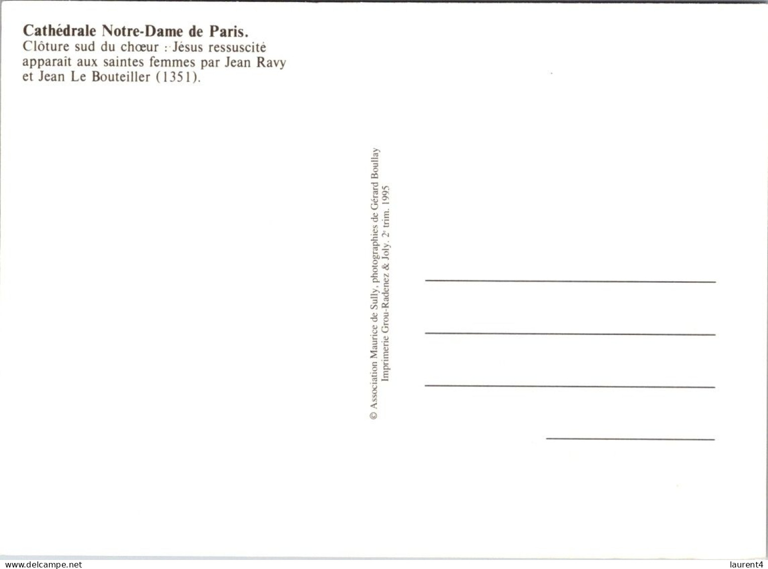 17-4-2024 (2 Z 18) France - Notre Dame De Paris  (3 Postcards) - Eglises Et Cathédrales