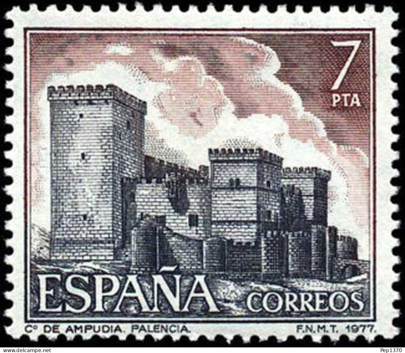 ESPAÑA 1977 - TURISMO - CASTILLO DE AMPUDIA EN PALENCIA - EDIFIL 2421** - Ongebruikt