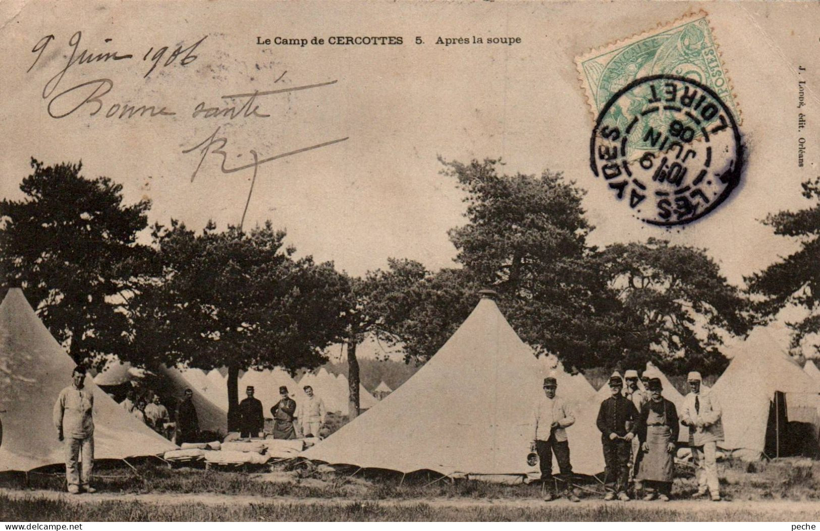 N°63 W -cpa Le Camp De Cercottes -après La Soupe- - Barracks