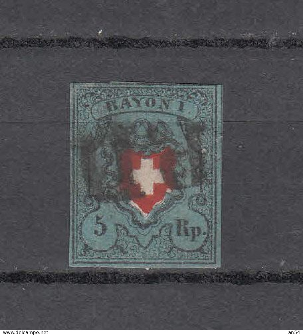 1850 N° 15II  OBLITERE      COTE 750.00        CATALOGUE SBK - 1843-1852 Timbres Cantonaux Et  Fédéraux