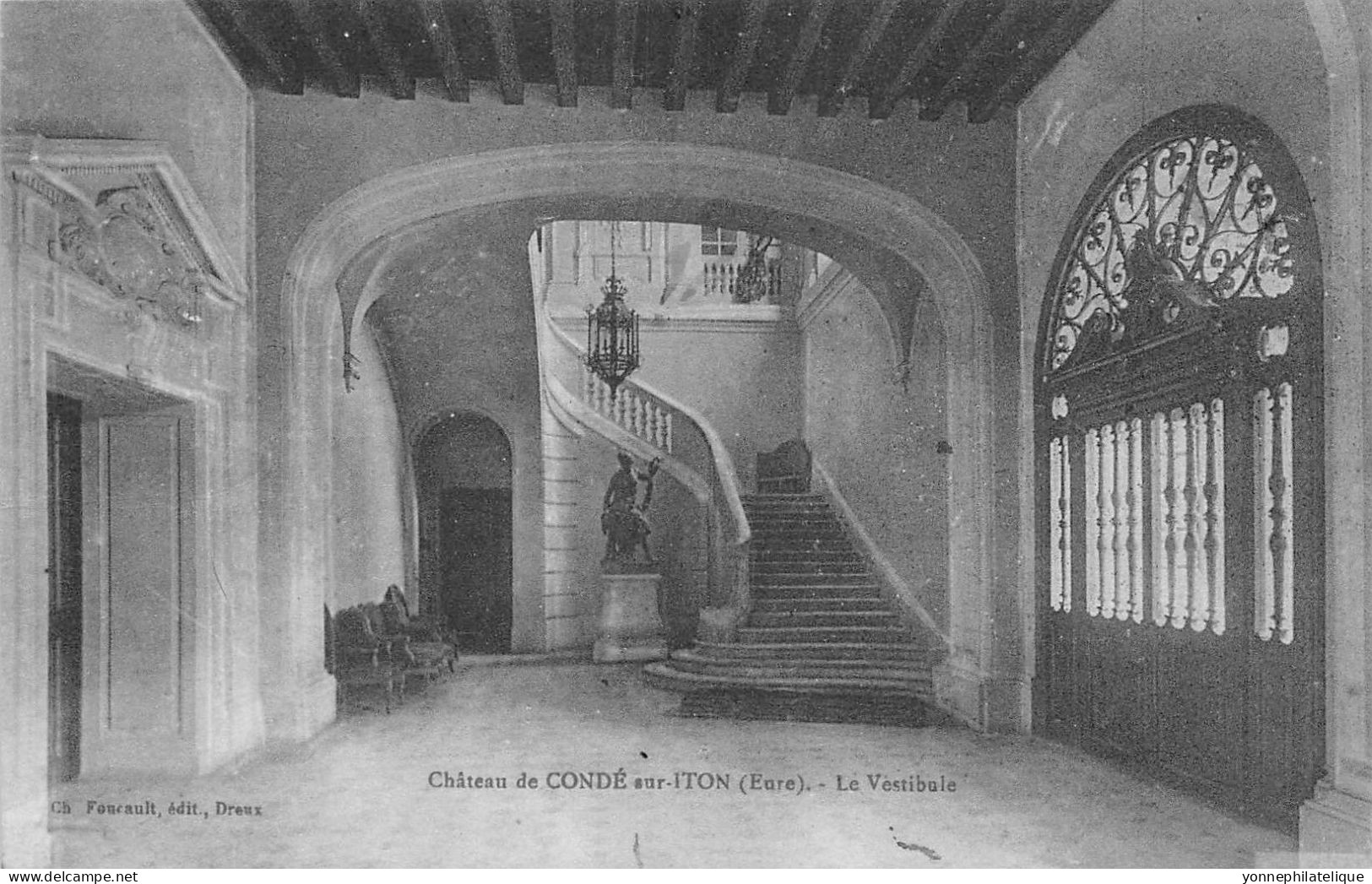 27 - EURE - Canton de BRETEUIL - CONDE SUR ITON - collection de 25 CPA Château - LOT 27-17G