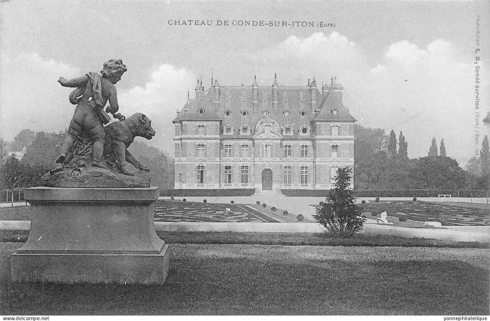 27 - EURE - Canton de BRETEUIL - CONDE SUR ITON - collection de 25 CPA Château - LOT 27-17G